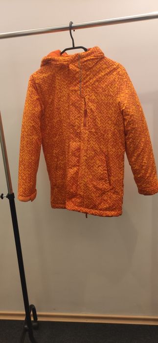 Детско зимно яке Columbia Alpine Free Fall Jacket – оранжево с шарка