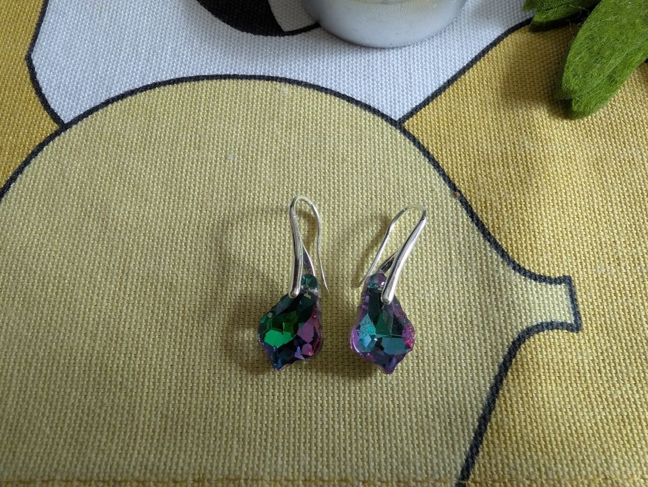 Обици с кристали тип Сваровски