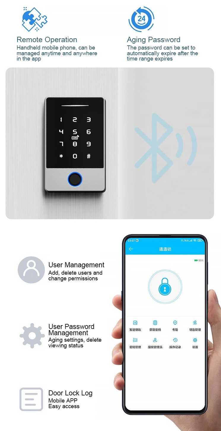 Panou control acces smart K2-2, K2F-2 TTLOCK IP66 waterproof TR GRATIS
