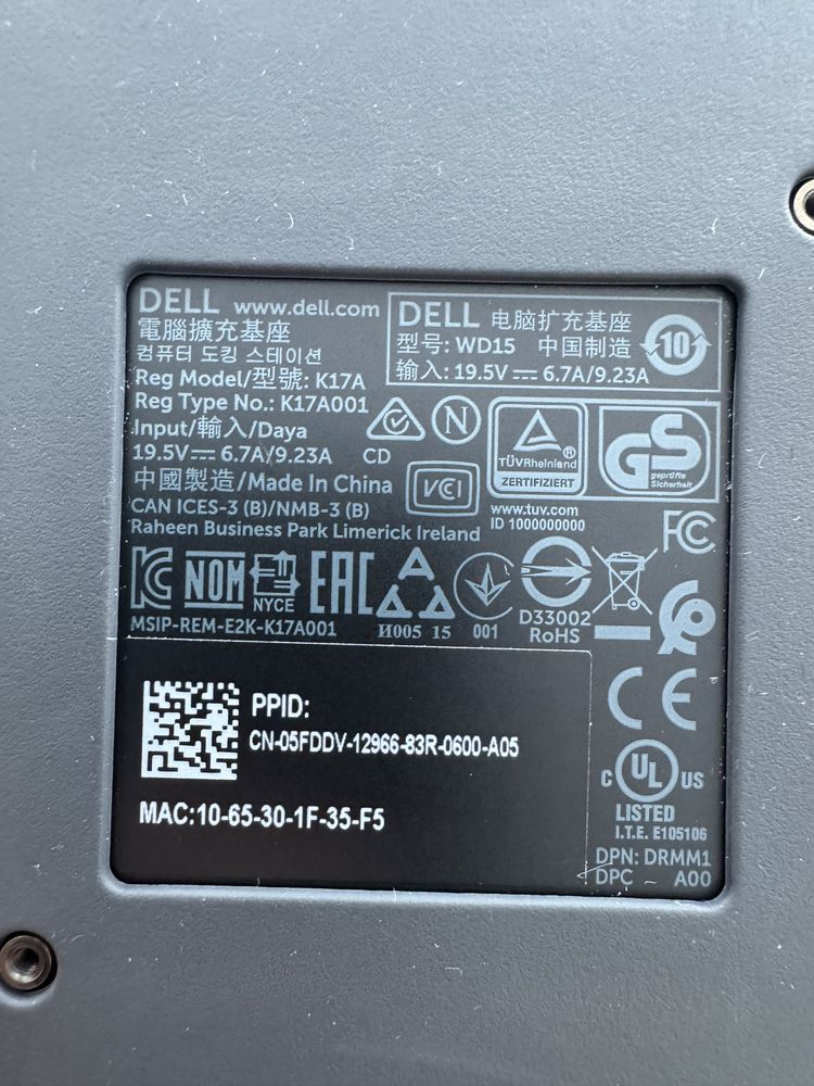 Docking dell wd15