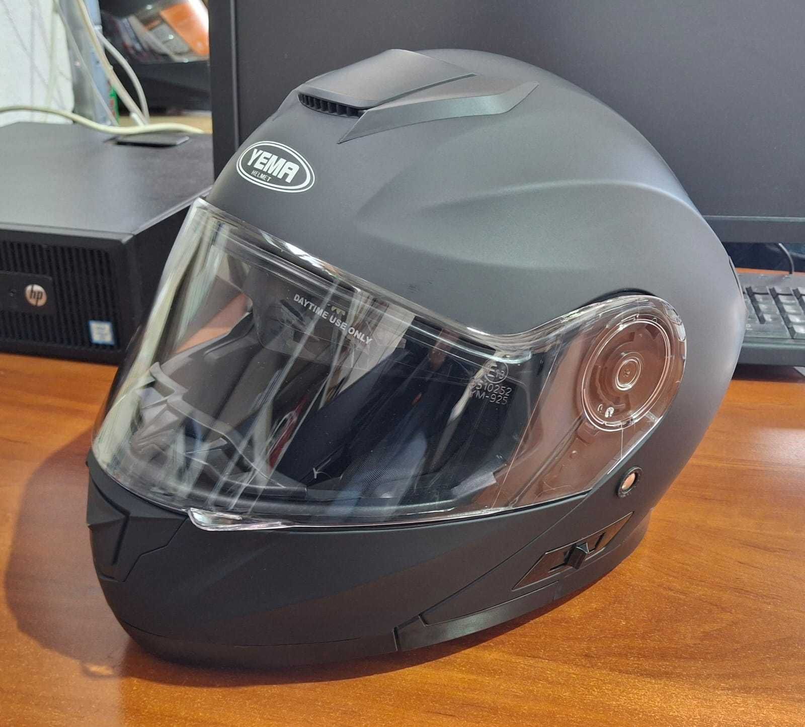 Casca moto YEMA YM-926, marimea M, neagra mat