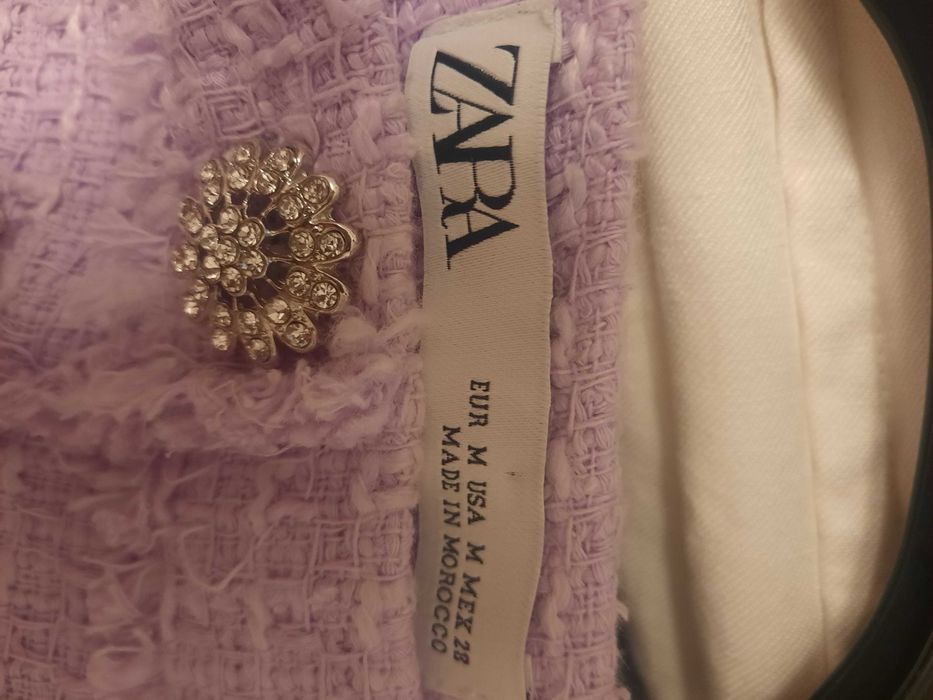 Compleu Zara fusta si bluza mar M