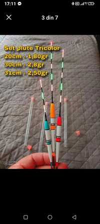 Set plute LED tricolore (electrice) pentru pescuit de noapte