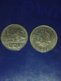2 Monede de 1 leu din anul 1966