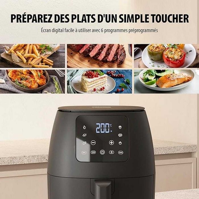 Tristar Mini Digital Hot Fryer, 6 програми, незалепващ, 2л, 1500W