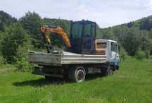 Mercedes-Benz 7,5t basculabil/ Miniexcavator Macao 2,6t