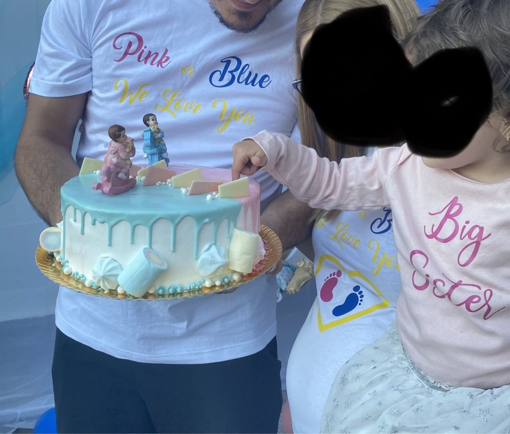 Tricouri Gender Reveal alb