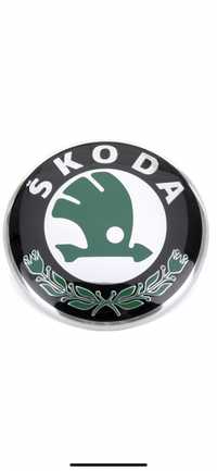 Emblema capota/hayon/portbagaj Skoda 90/80mm, Octavia, Fabia, Roomster