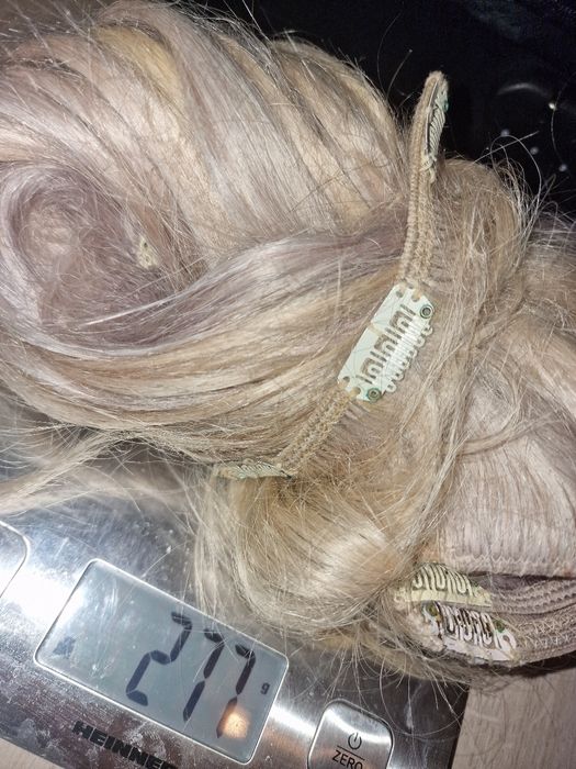 Extensii par natural blond platinat 45cm