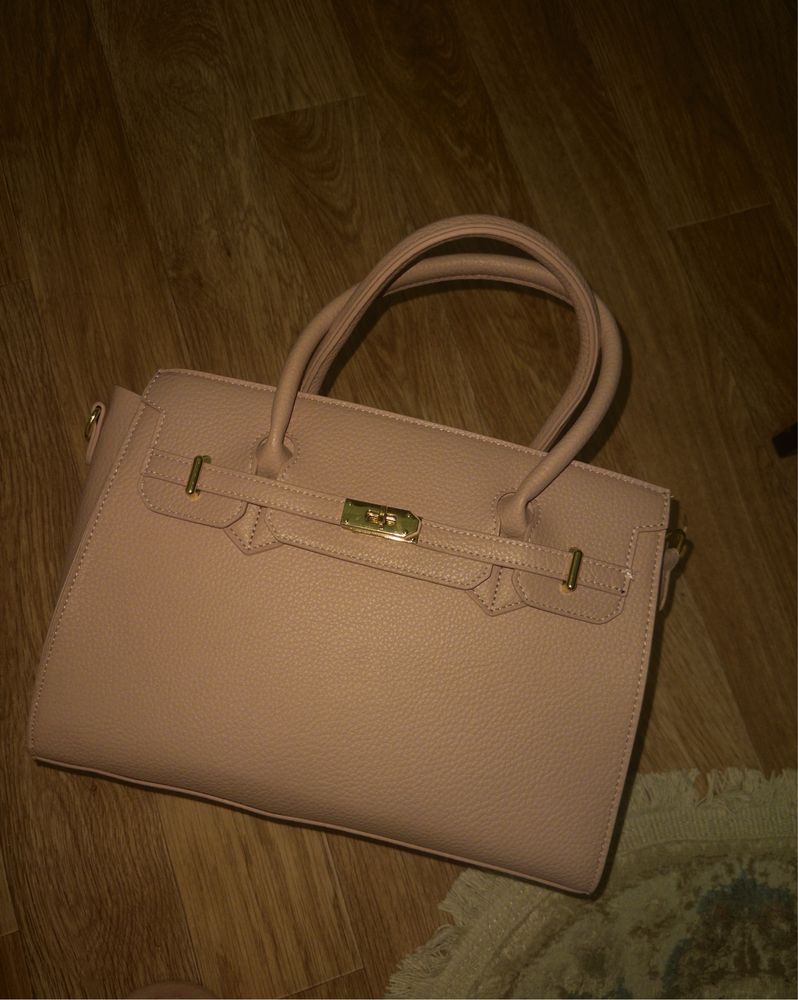 Сумка Hermes, розовая