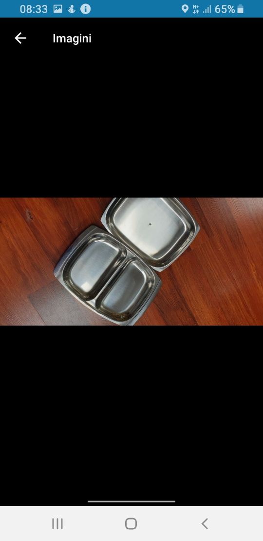 Casserole de portionare inox gros vintage