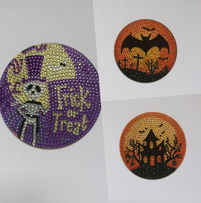 Set de 3 Suporturi cană Halloween