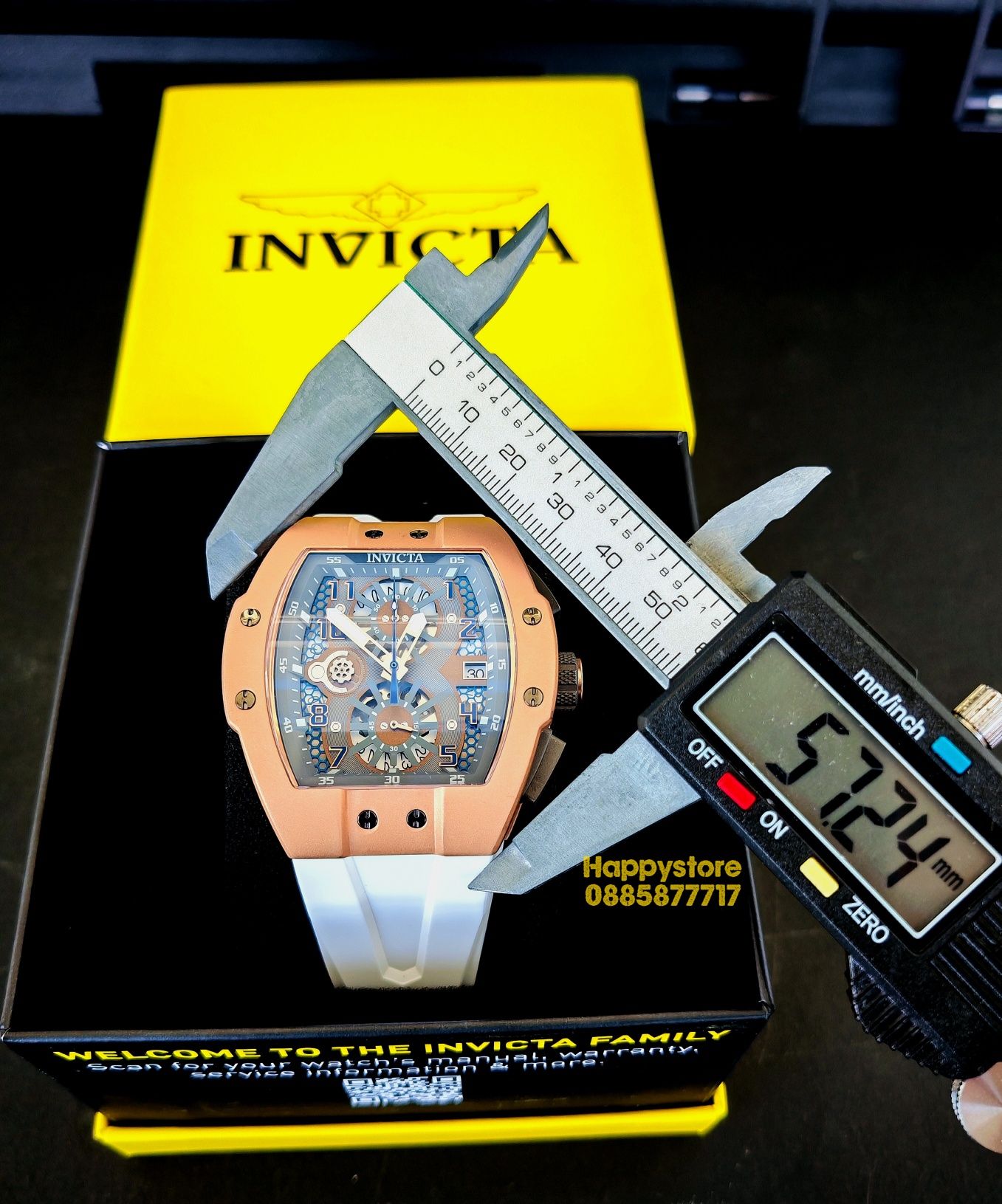 часовник INVICTA Racing Rose Limited edition Gold 47-57 mm, Инвикта