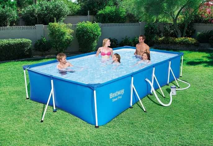 Piscina Familie Copii Cadru Metal 400x211x81cm Pompa LivratGRATUIT CV
