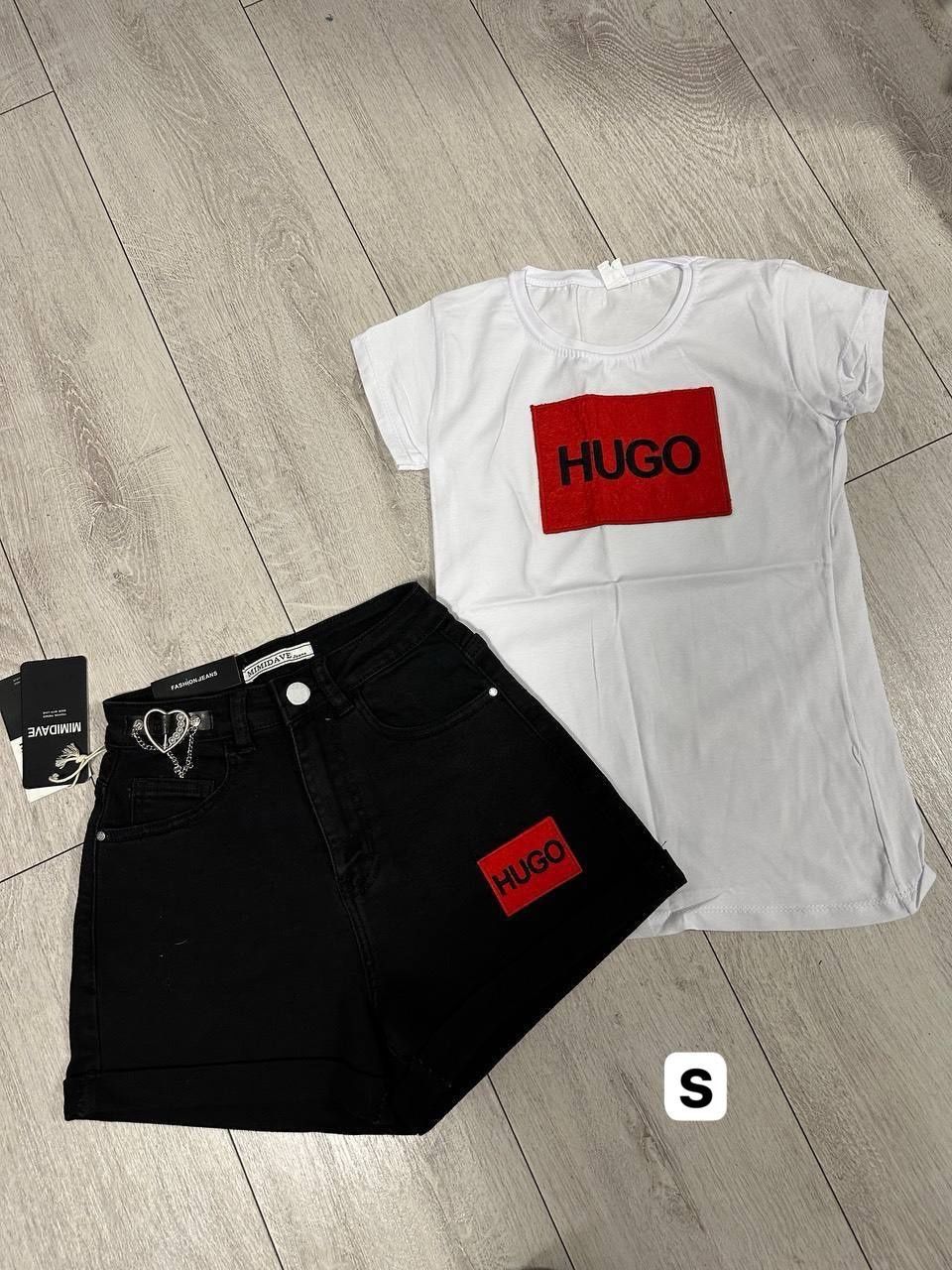 Blugi scurți +tricou sau body dama  la Reducere