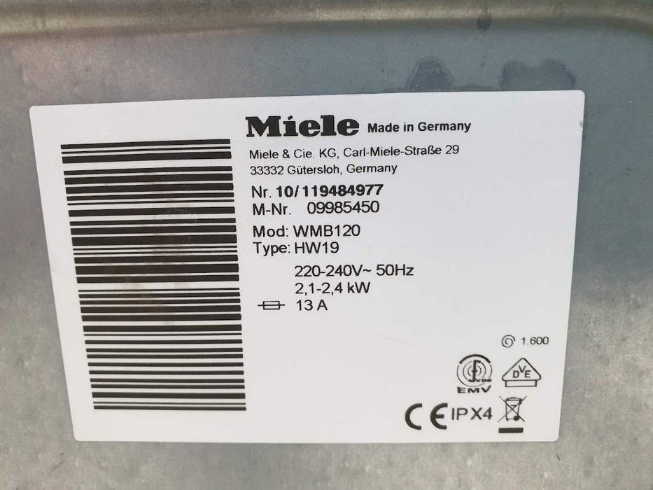 UK - Miele Пералня W1 1600rpm Миеле 12м Гаранция