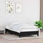 Cadru pat fara saitea ţesatura neagra 90x200 cm