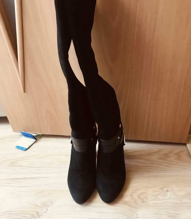 Сапоги натуральная замша