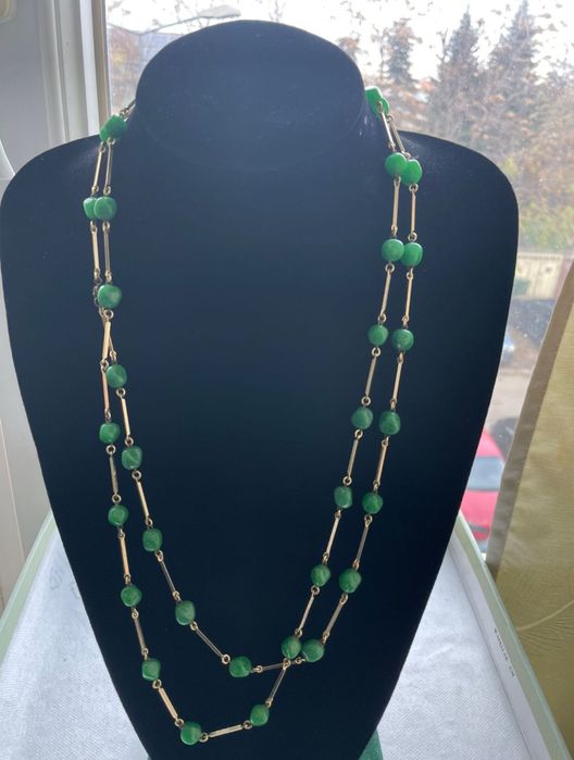 Colier de Bijuterii din pietre naturale,verzi purtat de 2 ori ,rand du