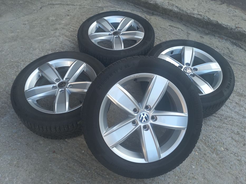 17"Vw Corvara Оригинални 6.5ж ет42 Golf Passat Jetta Tiguan Touran Гум
