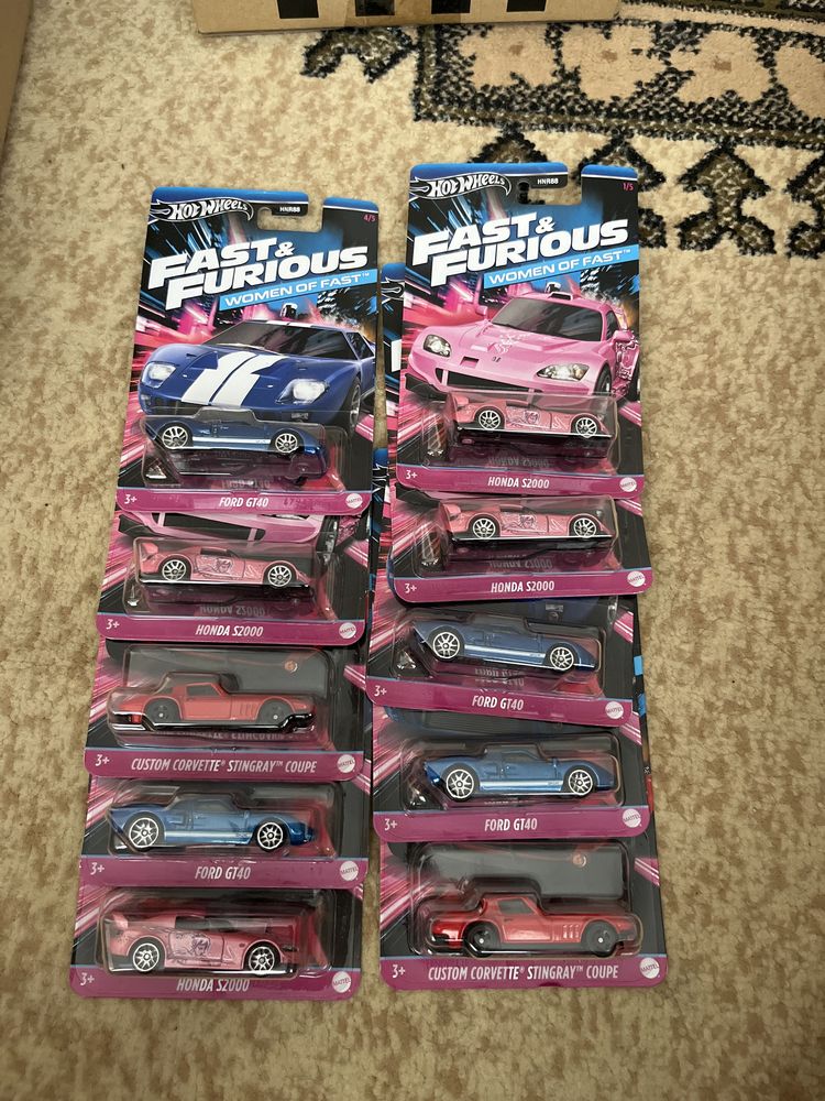 Колички “HotWheels” fast and furious woment edition