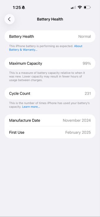 I phone 16 pro max, 256gb, 99%