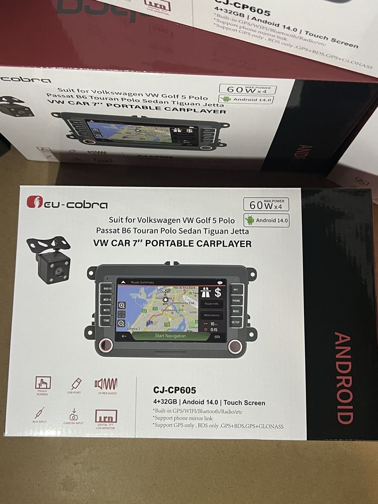 Мултимедия за VW Golf Passat Polo | Android 14, CarPlay, GPS, 4GB/32GB