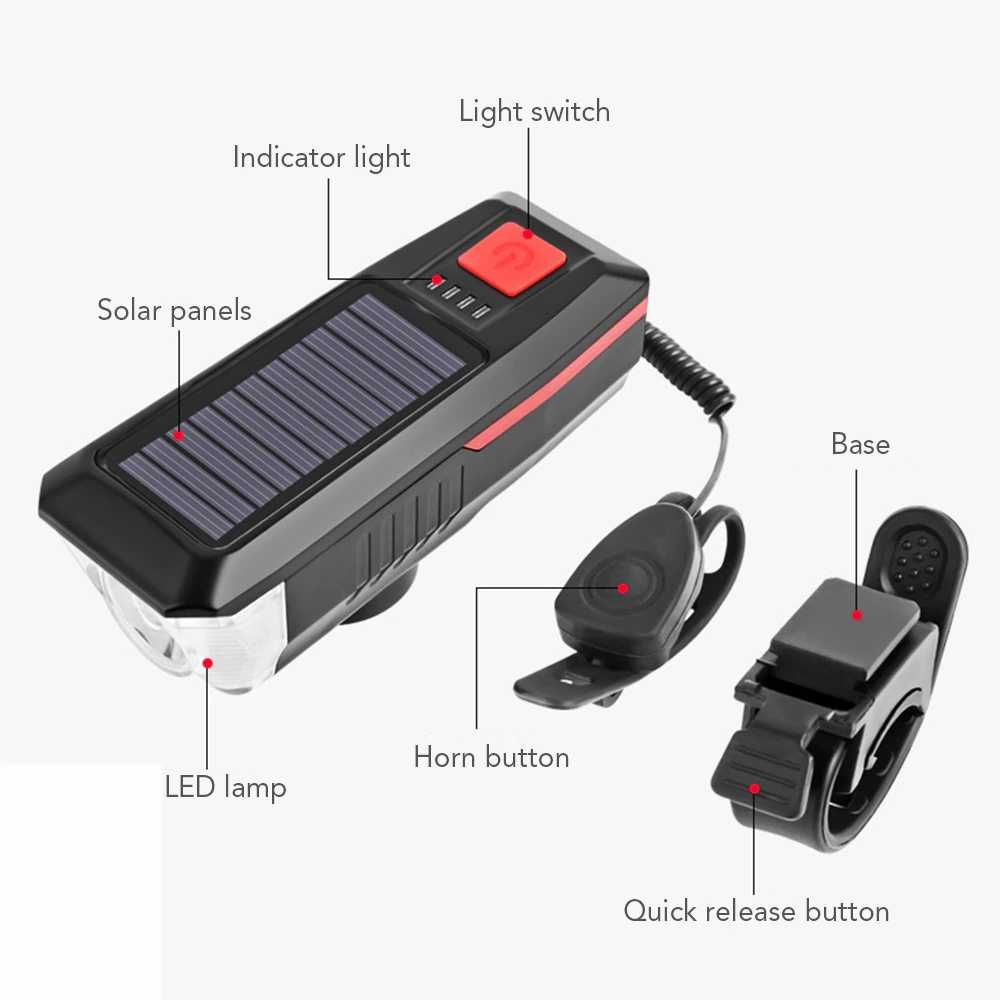 Far-claxon bicicleta lumina fata & sonerie