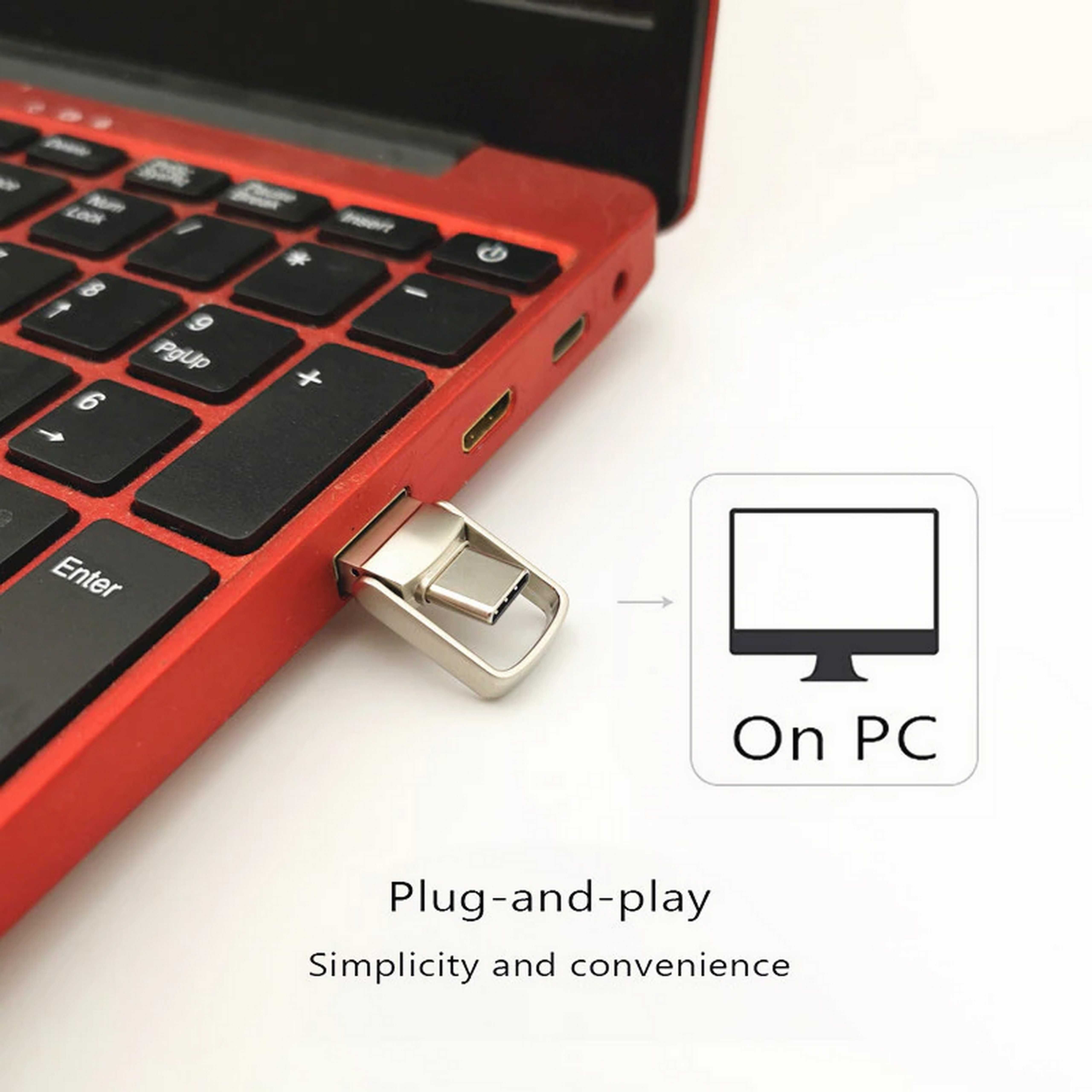 USB 2.0 Флашка-флаш памет 64gb type c-usb 2в1