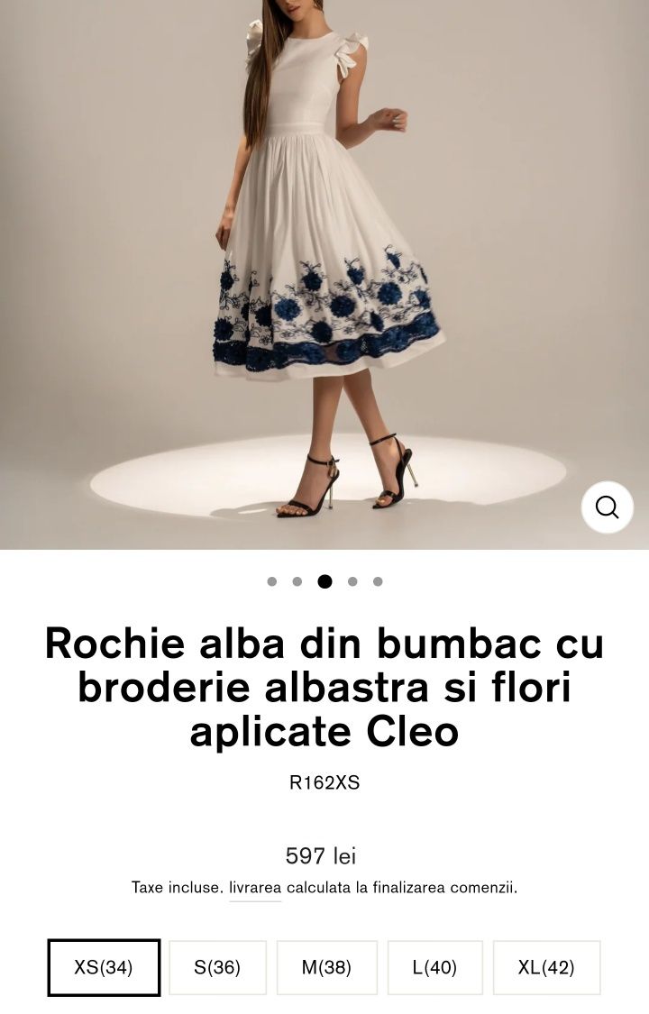 Rochie de zi cu model floral, midi, casual, cocktail, cununie