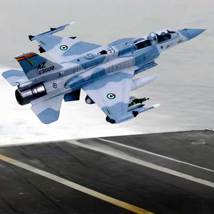 Macheta avion metalica Lockheed Martin F-16F Block 60+ scara 1:72 20cm