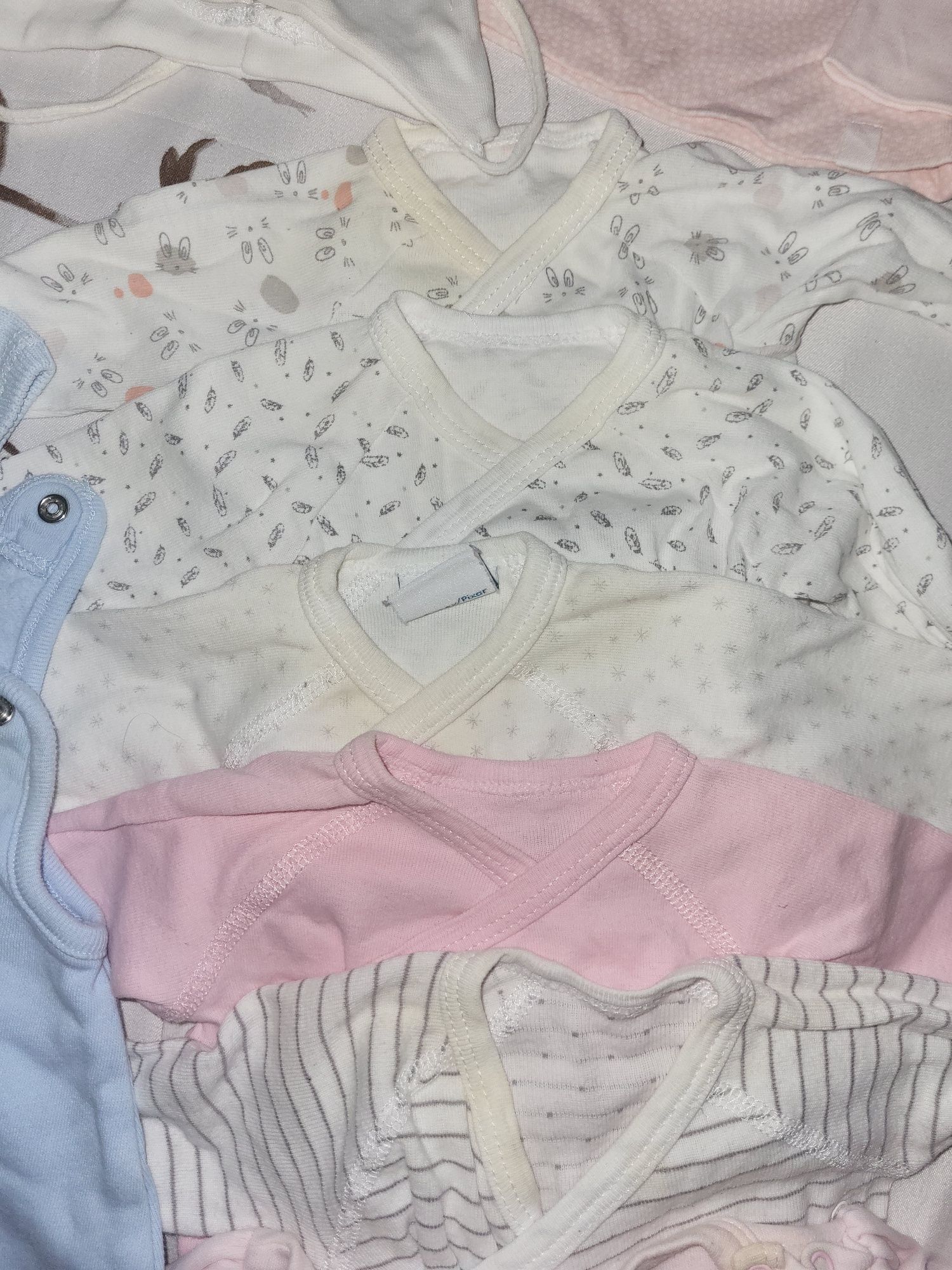 Lot haine bebe fetita de bumbac 0-6 luni