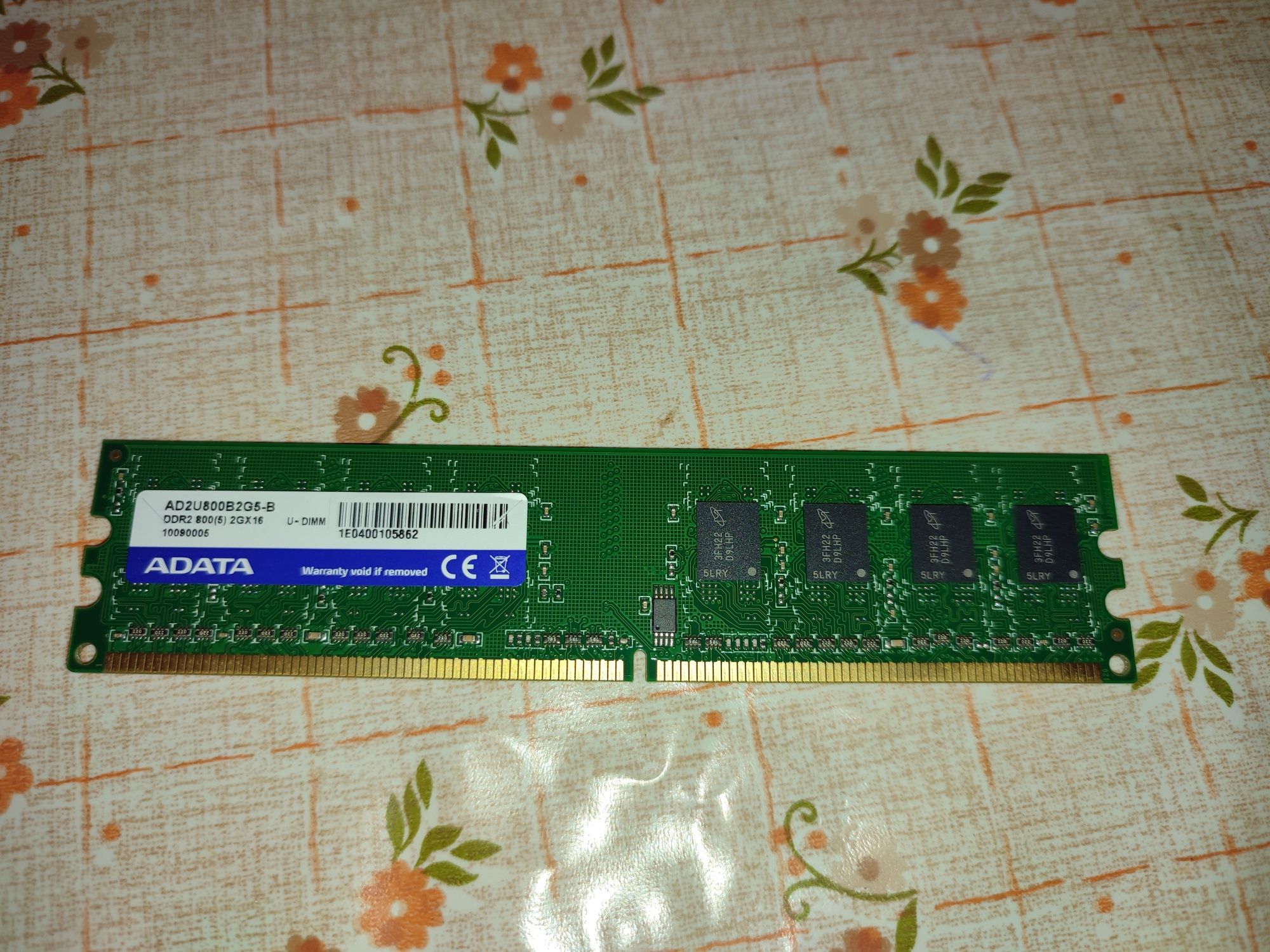 Нова RAM (РАМ) памет Adata - 2GB DDR2 800