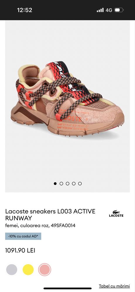 Adidasi Lacoste Sport 42 Originali