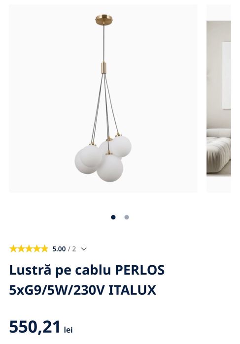 Lustra Perlos Italux