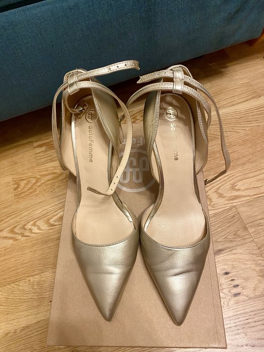 Pantofi cu toc din piele naturala 38