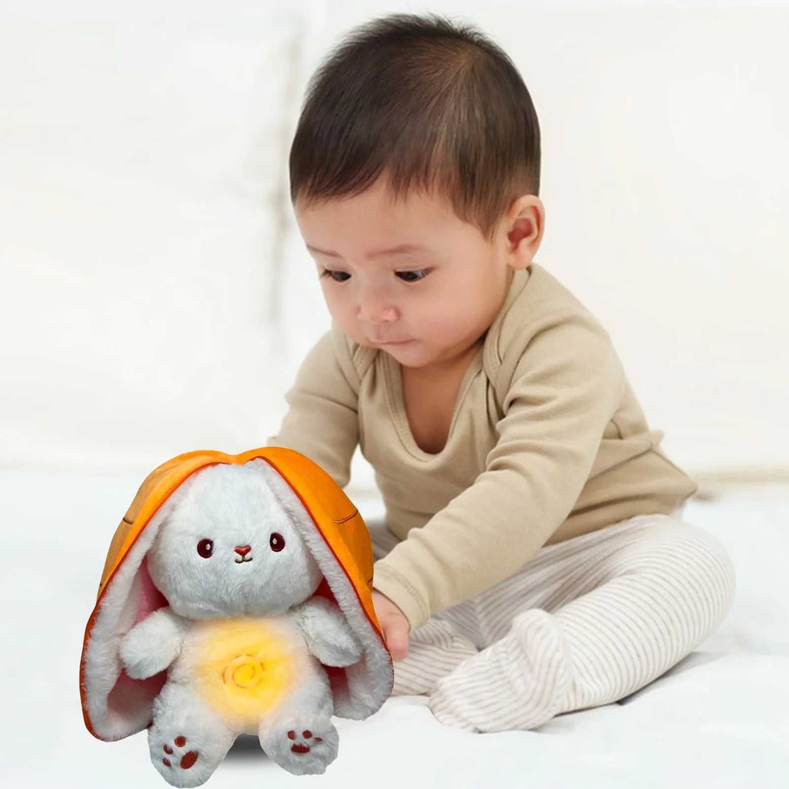 Дишаща плюшена играчка Зайче, Плюшена играчка за сън Заек