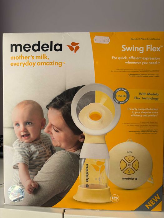 Продавам SWING FLEX двуфазна електрическа помпа Medela + допълнения