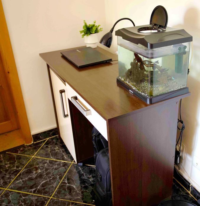 Vand birou dimensiuni reduse, culoare venghe + bej