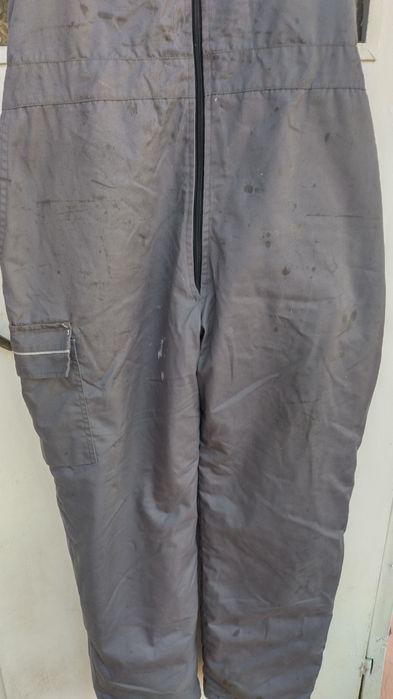 Работен гащеризон зимен и мъжко вълнено палто