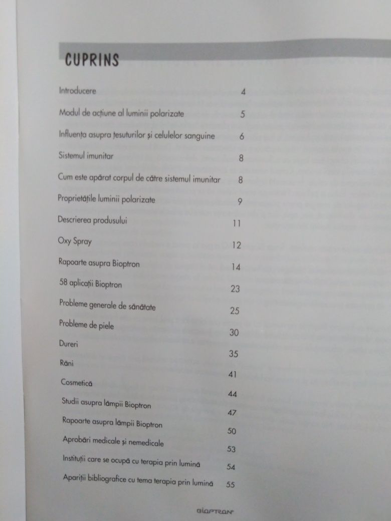 Bioptron terapia cu lumină polarizata