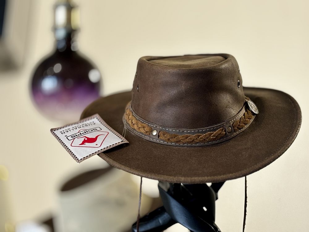 Pălărie Australiană Cowboy SCIPPIS Piele Naturală