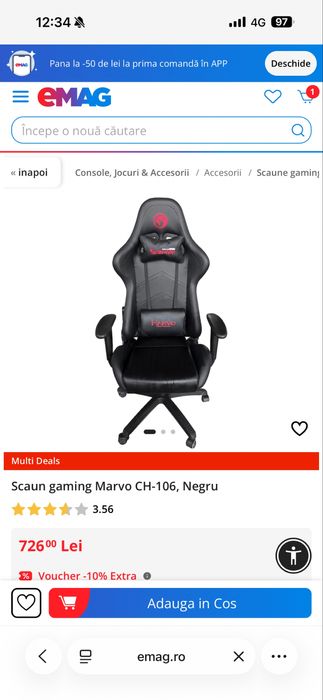 Scaun gaming marvo ch106