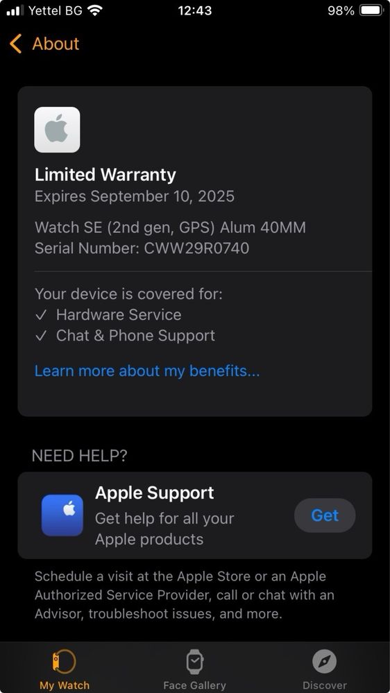 Apple watch SE 2nd gen 40mm