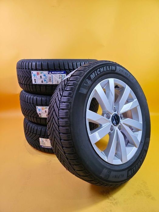 ROTI Jante Anvelope IARNA 215/60/16 Michelin 5x112 OE VW Passat NOI