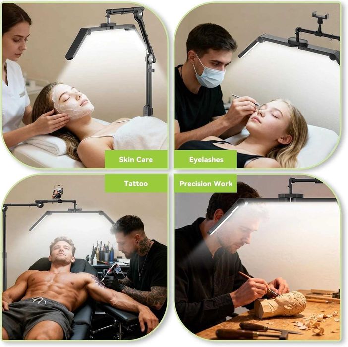 STASUN Сгъваема подова LED лампа-полумесец, димируема, 45W, 71 см