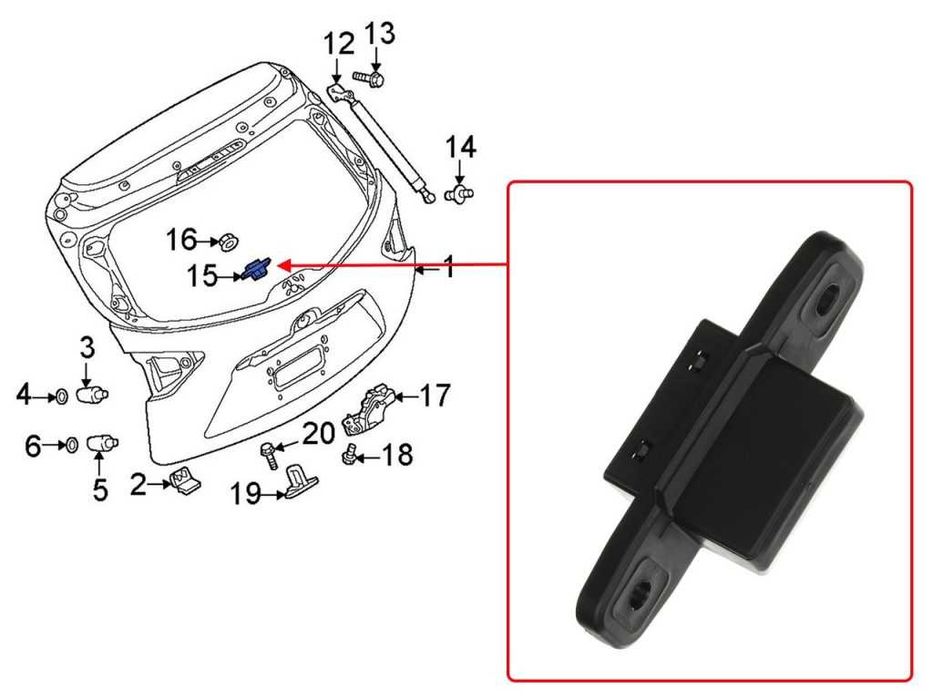 Бутон за отваряне на багажник Mazda 2 , Mazda 3 , Mazda CX-5/ Мазда 2