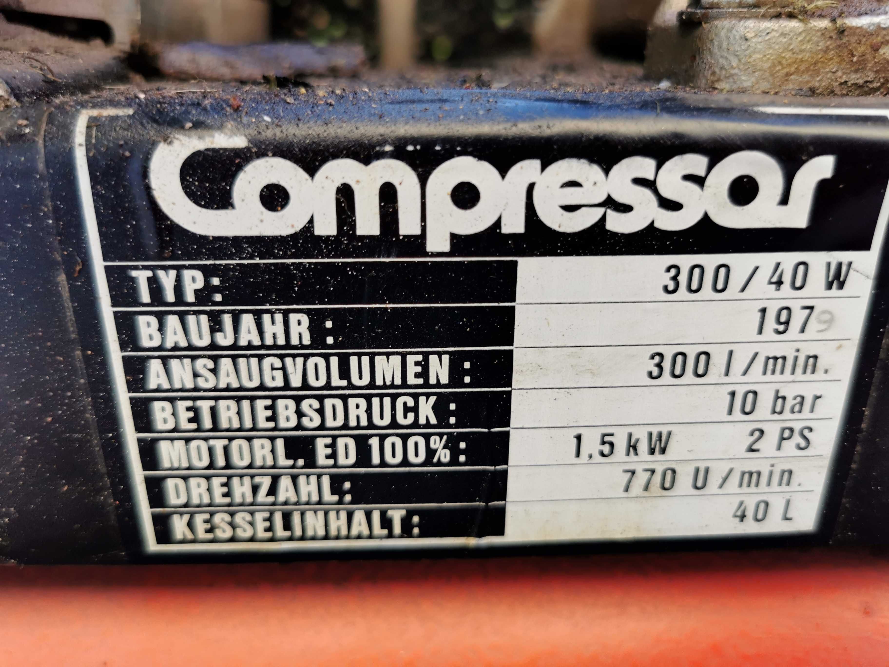 Маслен двуцилиндров компресор за въздух 40 литра
