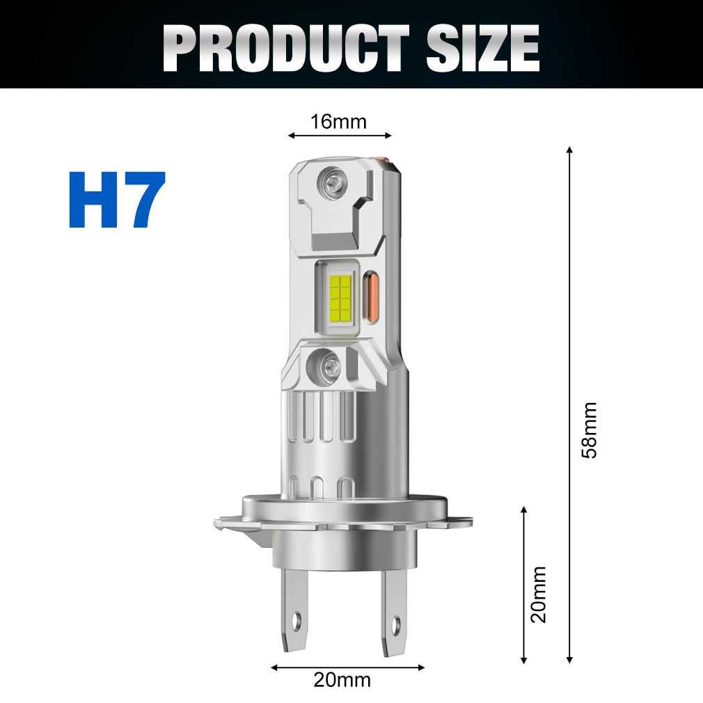 LED Крушки мини H7 110W 22000LM за Фарове – с CSP Чипове monto.bg
