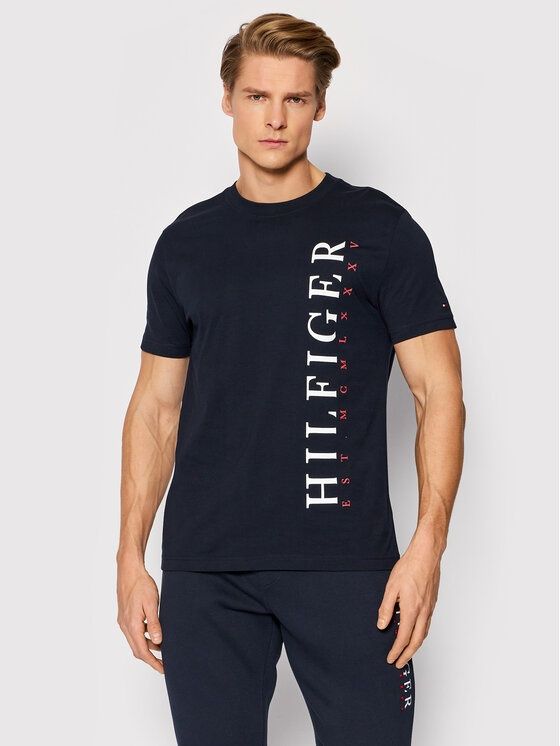 Tommy Hilfiger Vertical Logo оригинална тениска L/XL памук фланелка